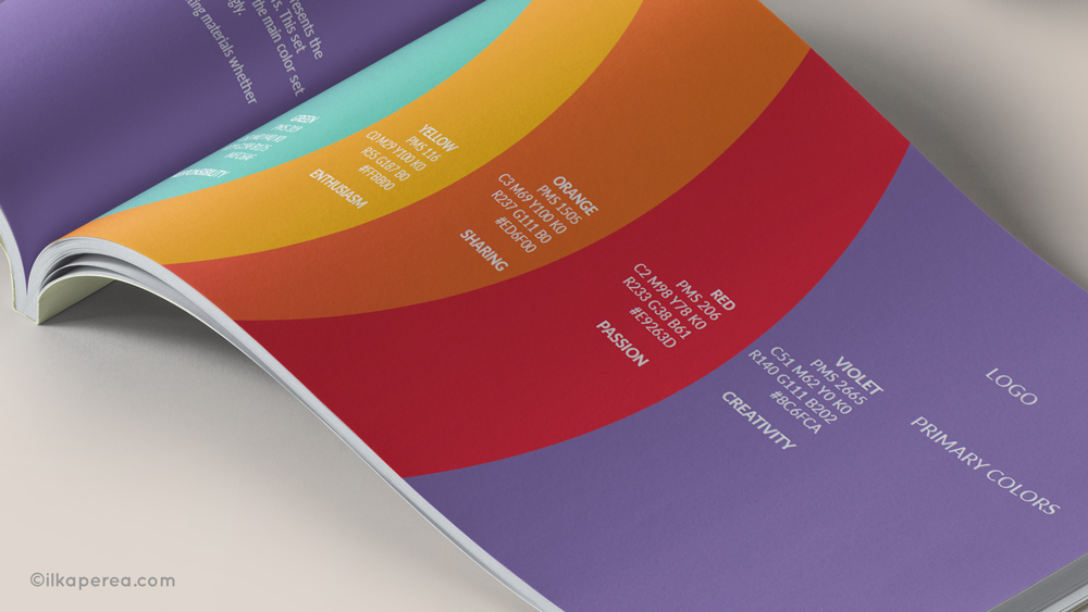 Color profiles information from Ilka Perea Studio Brand Book.
