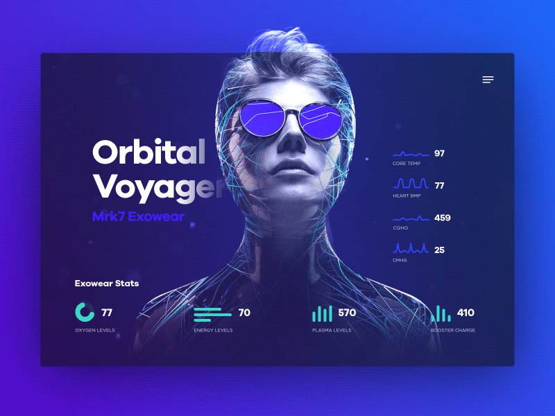 Exploring the exciting field of Motion Design.  Source: Orbital Voyager Exosuit by Cosmin Capitanu