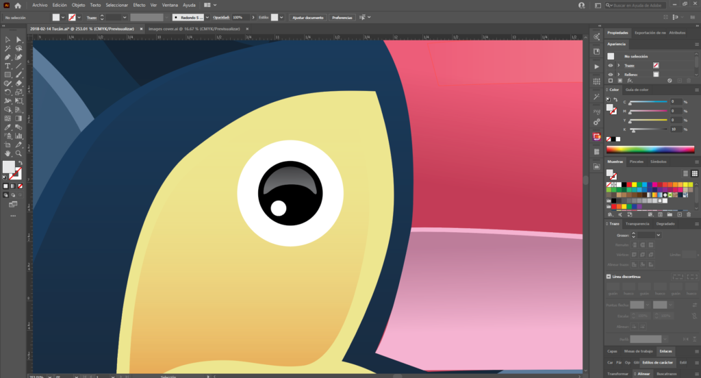This is how vector image looks in Adobe Illustrator.