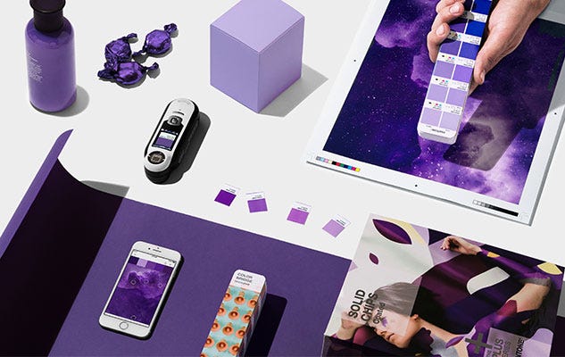 Pantone 18-3838 Ultra Violet in Graphics Design and Packaging