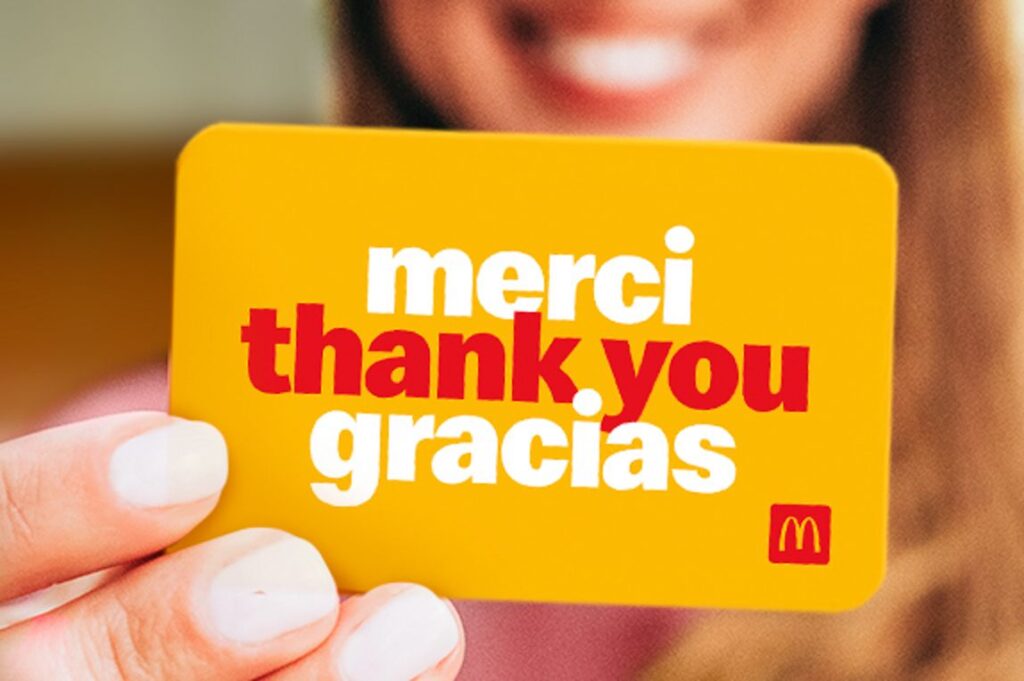 McDonald's Gift cards