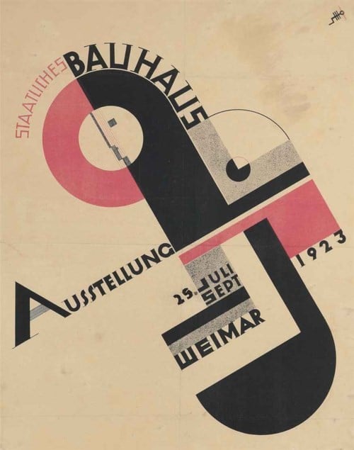 Cartel para la exposición Bauhaus en Weimar - litografía - Joost Schmidt-1923