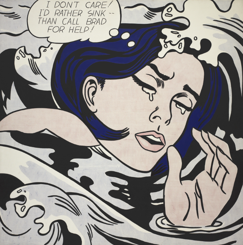 Roy Lichtenstein Drowning Girl 1963. Imagen: MOMA.